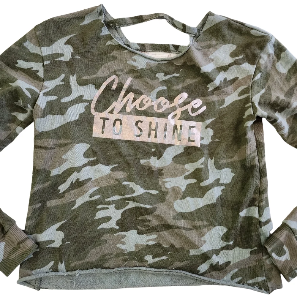 Girls Justice Camouflage shirt size 7
